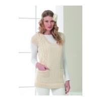 Stylecraft Ladies Tunic Top Classique Cotton Knitting Pattern 8523 DK