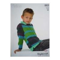 Stylecraft Childrens Sweater & Tank Vision Knitting Pattern 8803 DK