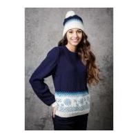 Stylecraft Ladies Christmas Sweater & Hat Special Knitting Pattern 9308 DK