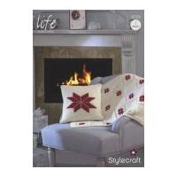 stylecraft home christmas cushions blankets life knitting pattern 9035 ...