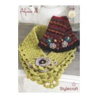 Stylecraft Ladies Scarf & Mittens Crochet Pattern 9098 DK