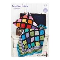 stylecraft home throw cushion classique cotton crochet pattern 9139 dk