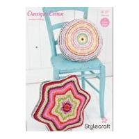 Stylecraft Home Star & Circle Cushions Classique Cotton Crochet Pattern 9137 DK