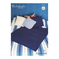 Stylecraft Home Cushions & Throw Weekender Knitting Pattern 9043 Super Chunky