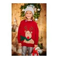 Stylecraft Childrens Christmas Sweaters Special Knitting Pattern 9204 DK