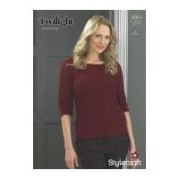 Stylecraft Ladies Sweater & Top Twilight Knitting Pattern 8901 DK