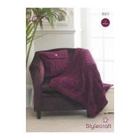 Stylecraft Home Cushion & Throw Life Knitting Pattern 8931 Chunky