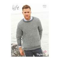 Stylecraft Mens Sweater Knitting Pattern 9023 Aran