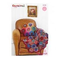 Stylecraft Home Hexagon Cushion & Throw Carnival Crochet Pattern 9158 Chunky