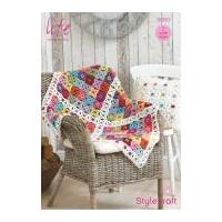 Stylecraft Home Blanket & Cushion Covers Life Crochet Pattern 9090 DK