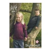 stylecraft childrens sweaters knitting pattern 8283 aran