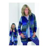 stylecraft ladies hooded jacket harlequin knitting pattern 8680 chunky