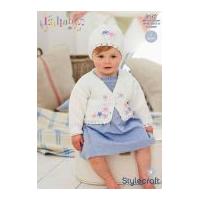 stylecraft baby cardigan hat lullaby knitting pattern 9172 dk