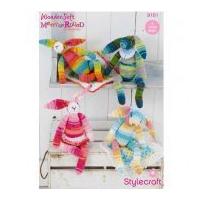 Stylecraft Bunny Toys & Blankie Merry Go Round Crochet Pattern 9161 DK