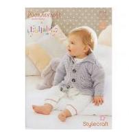 stylecraft baby jackets wondersoft knitting pattern 9154 dk