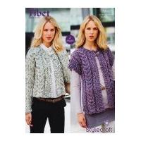 Stylecraft Ladies Jacket & Waistcoat Warmers Tibet Knitting Pattern 8742 Chunky