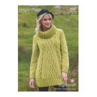 stylecraft ladies sweater knitting pattern 8547 chunky