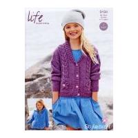 Stylecraft Girls Cardigans Life Knitting Pattern 9194 Chunky