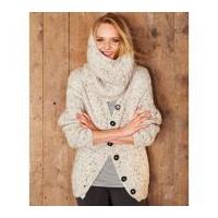 Stylecraft Ladies Cardigans & Snood Alpaca Tweed Knitting Pattern 9320 Chunky