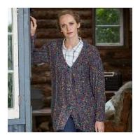 stylecraft ladies cardigan waistcoat swift knit tweed knitting pattern ...