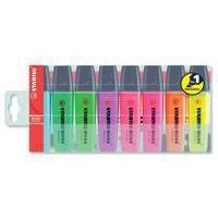 stabilo boss highlighter pen wallet of 8 assorted 708