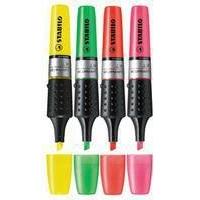 stabilo luminator highlighter pen wallet of 4 assorted 714