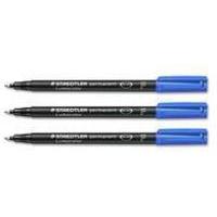 staedtler lumocolor fine tip permanent pen blue 318 3