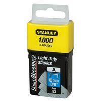 stanley 10mm light duty staples pack of 1000 staples
