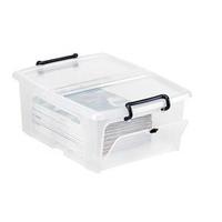 strata 20 litre smart box clip on folding lid opens front or side clea ...