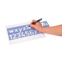 Stencil Set of Letters Numbers & Symbols 50mm Upper & Lower Case 4-piece