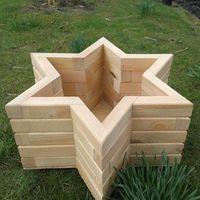 star wooden planter