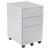 Steel Mobile Pedestal White Standard