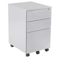 Steel Mobile Pedestal White Narrow