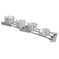 STAINLESS STEEL 3 ROD SHELVES FOR HANGING AND STORING COOK WARE, FLAT PACKED FOR SELF ASSEMB