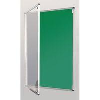 STANDARD TAMPERPROOF NOTICEBOARD - SILVER/GREEN ALUMINIUM/PLASTIC/FABRI