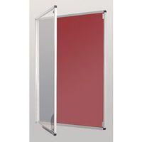 STANDARD TAMPERPROOF NOTICEBOARD - SILVER/BURGUNDY ALUMINIUM/PLASTIC/FA