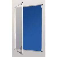 STANDARD TAMPERPROOF NOTICEBOARD - SILVER/BLUE ALUMINIUM/PLASTIC/FABRIC