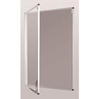 STANDARD TAMPERPROOF NOTICEBOARD - SILVER/GREY ALUMINIUM/PLASTIC/FABRIC