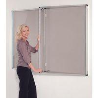 STANDARD TAMPERPROOF NOTICEBOARD - SILVER/GREY ALUMINIUM/PLASTIC/FABRIC