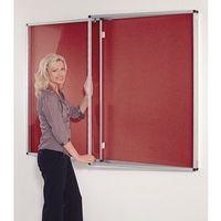 STANDARD TAMPERPROOF NOTICEBOARD - SILVER/BURGUNDY ALUMINIUM/PLASTIC/FA