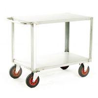 STAINLESS STEEL TWO TIER TROLLEY