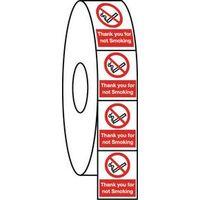 STICKERS THANK YOU FOR NOT ROLL OF 500 - 50 X 75MM