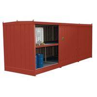 storage unit for 12 ibc or 48 48 drums blue