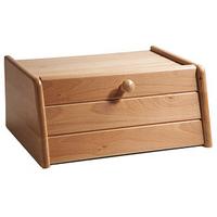 Standard Beech Drop-front Bread Bin, Wood