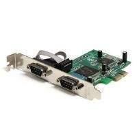 startech 2 port pci express rs232 serial adaptor card with 16550 uart  ...