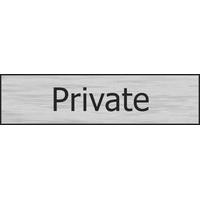 Stainless Effect Door Sign Private