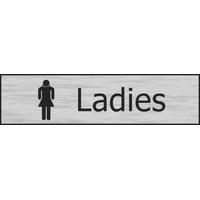 Stainless Effect Door Sign Ladies