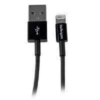 StarTech.com (1m/3 feet) Black Apple 8-pin Slim Lightning Connector to USB Cable for iPhone / iPod / iPad