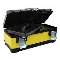 stanley 1 95 614 yellow metal plastic toolbox 26in