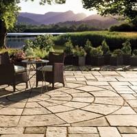 stoneflair by bradstone old town paving grey green 3 ring circle pack